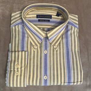 New Henry Jacobson authentic Madras cotton woven sport shirt, Large